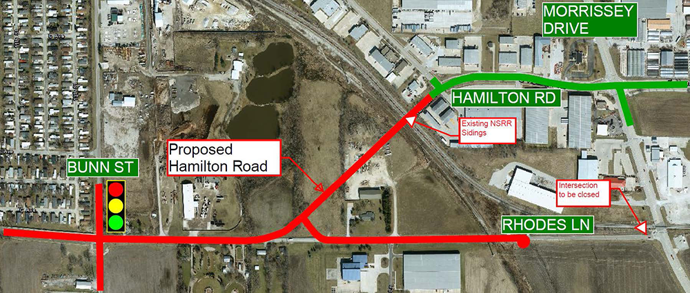 Hamilton Road Split Phases 1 & 2 Map